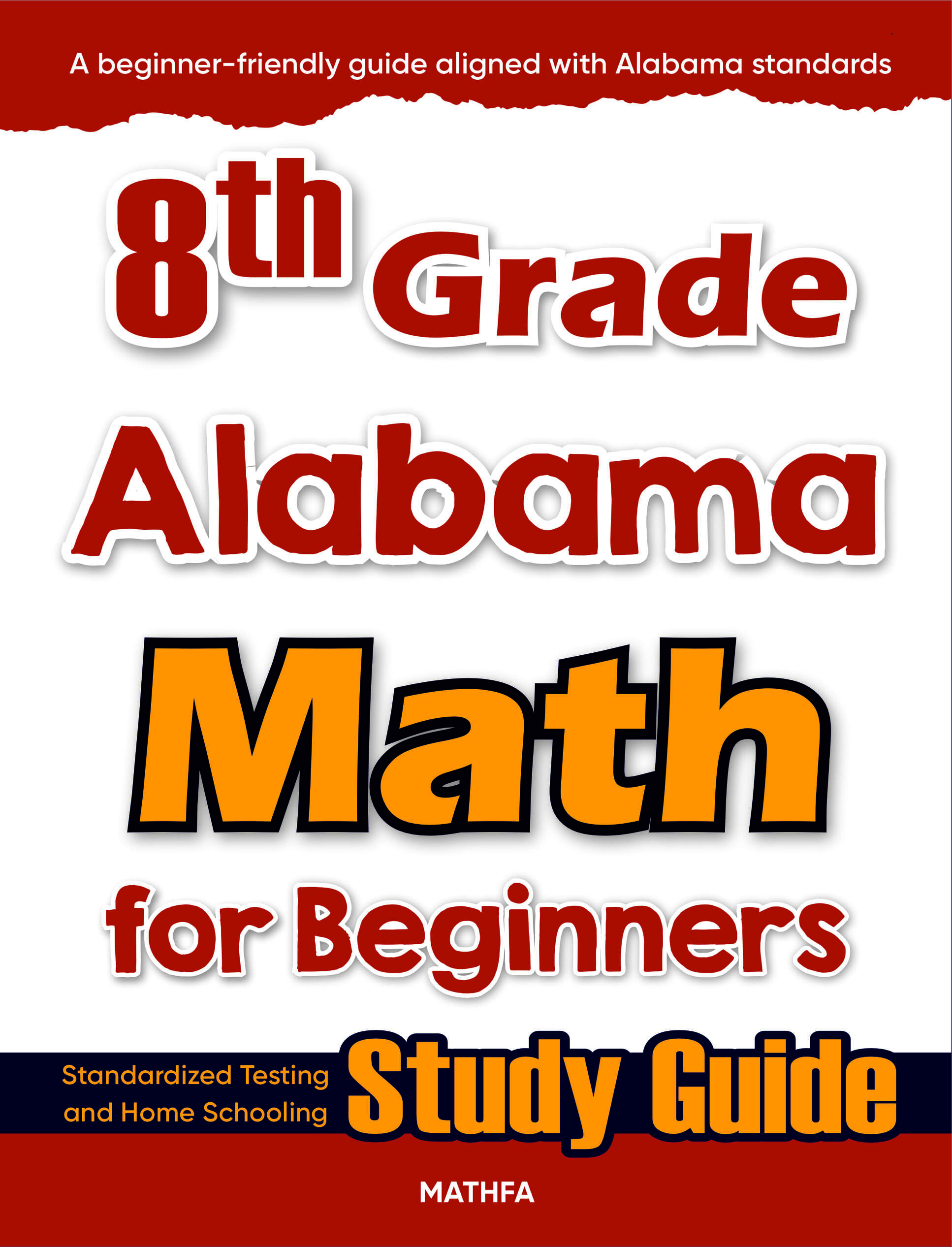 8th Grade Alabama Math cover 8th Grade Alabama Math for Beginners - Image 1