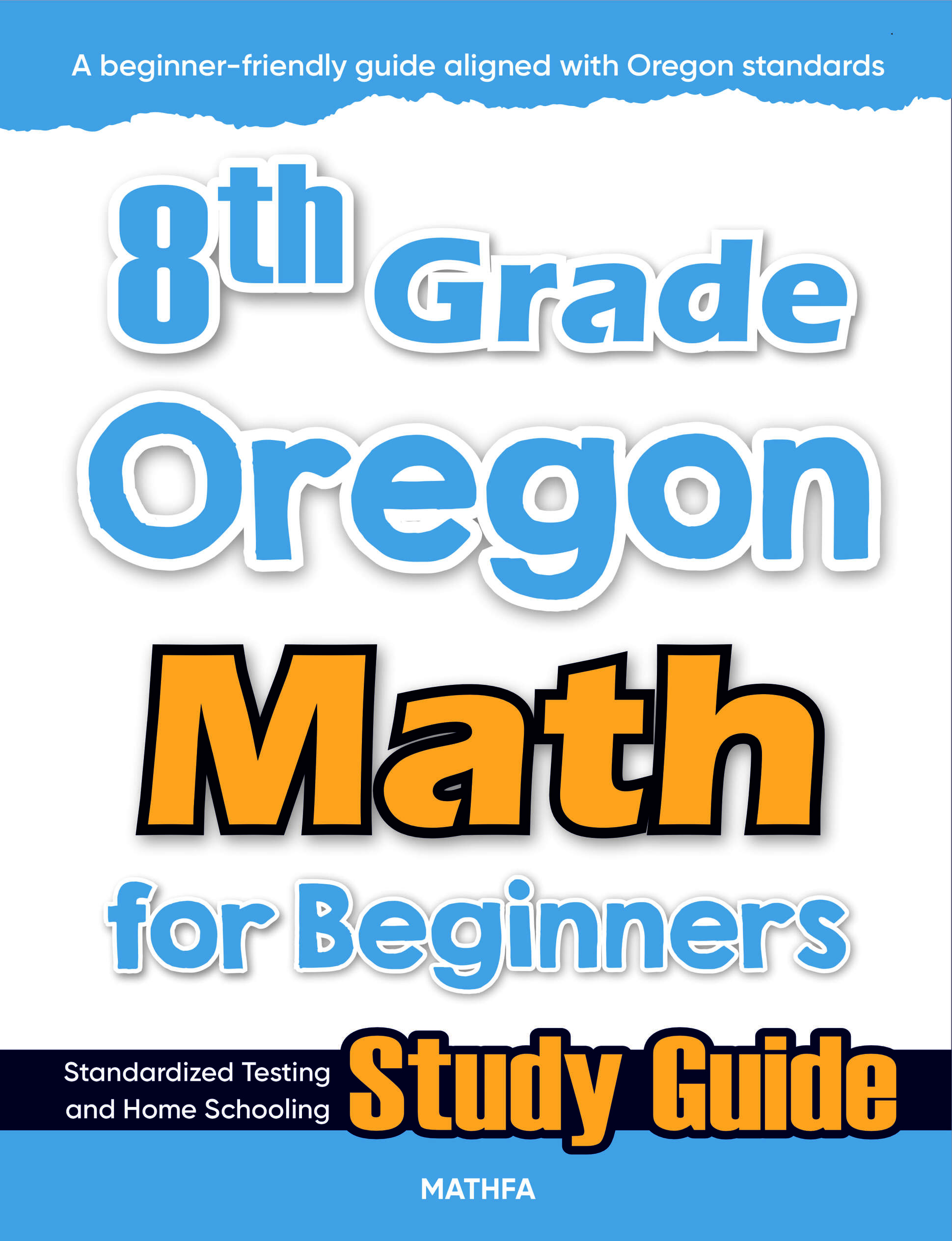 8th Grade Oregon Math cover 8th Grade Oregon Math for Beginners - Image 1