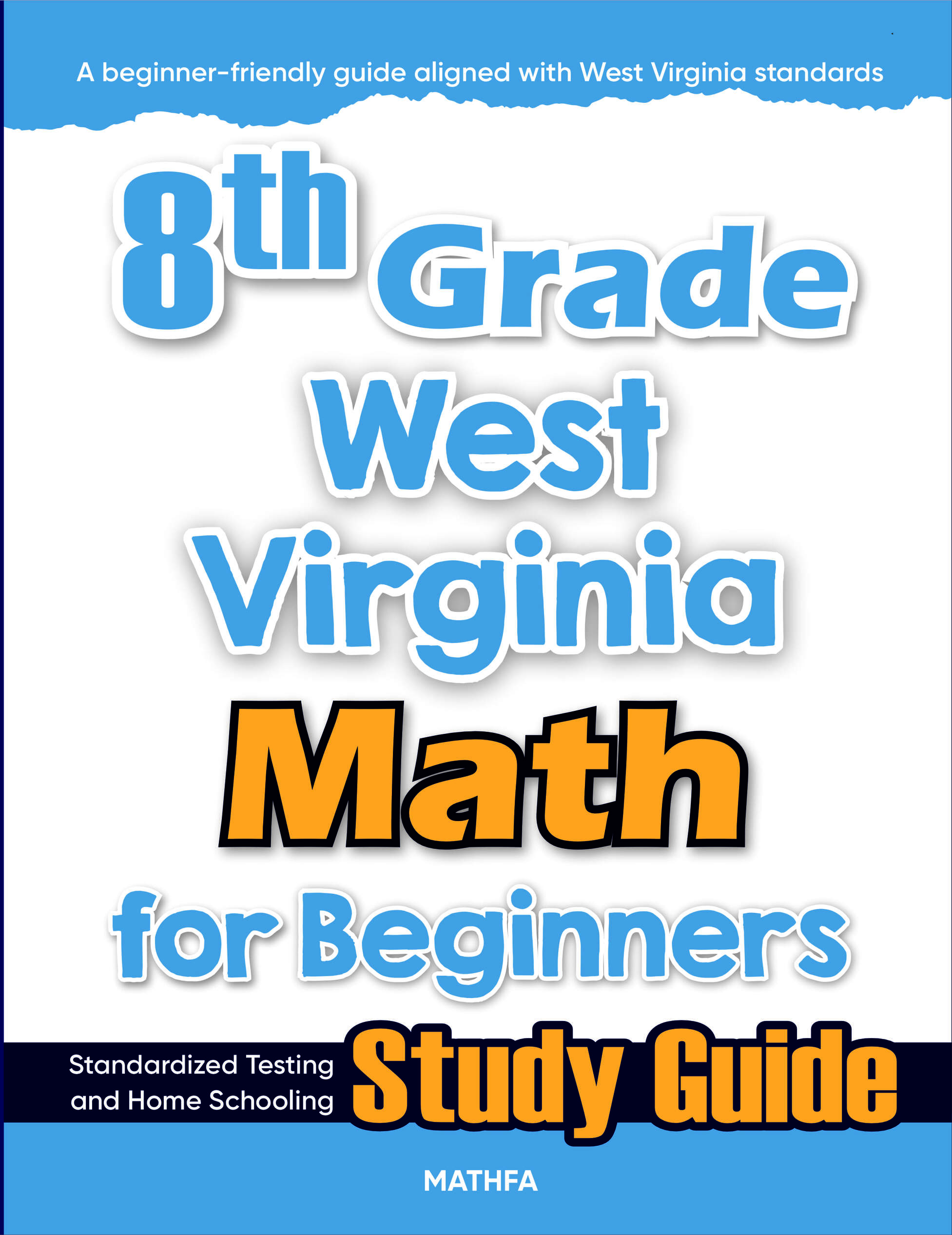 8th Grade West Virginia Math cover 8th Grade West Virginia Math for Beginners - Image 1