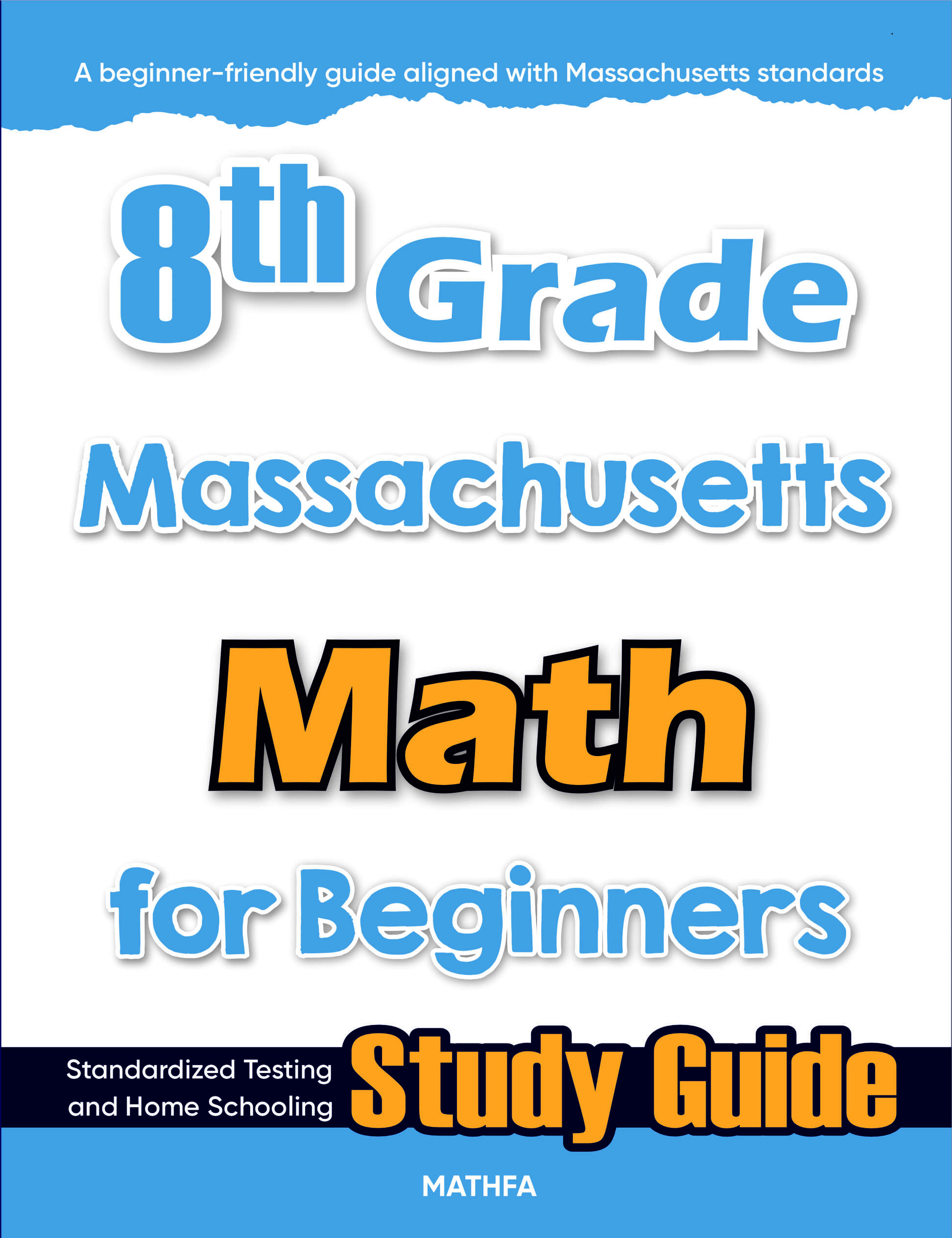 8th Grade Massachusetts Math cover 8th Grade Massachusetts Math for Beginners - Image 1