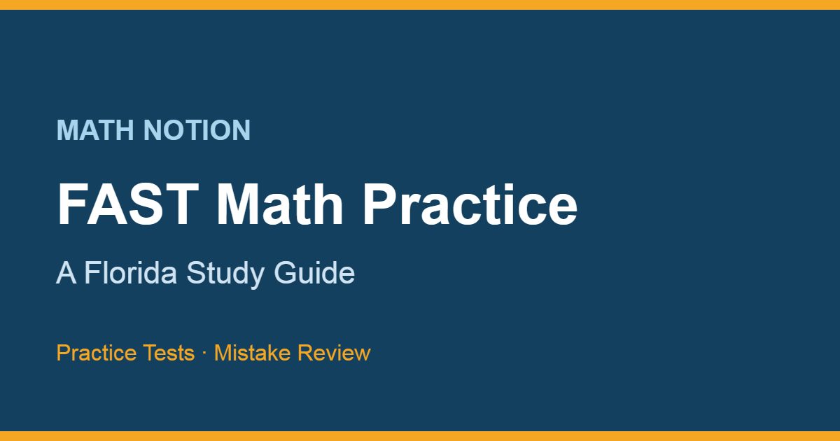 FAST math practice study guide for Florida students
