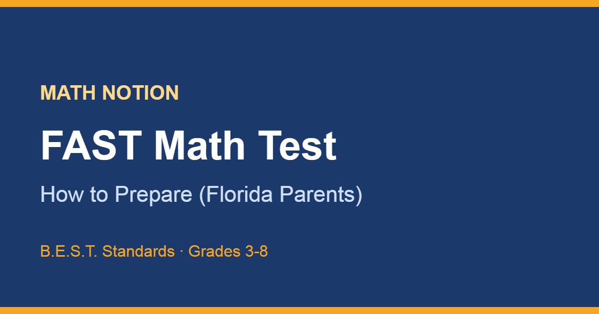 How to prepare for the FAST math test in Florida