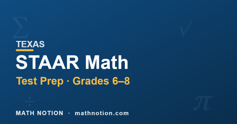 STAAR math test prep workbook for grades 6-8 - Texas - Math Notion