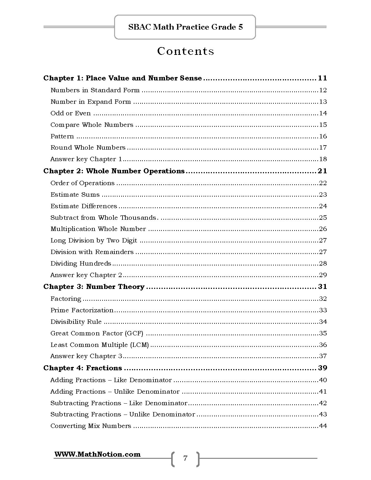 Book preview page