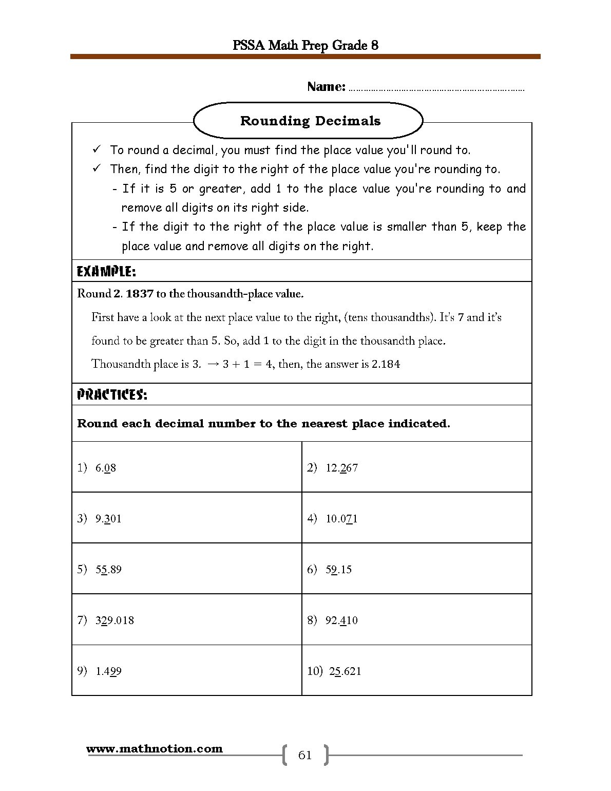 Book preview page